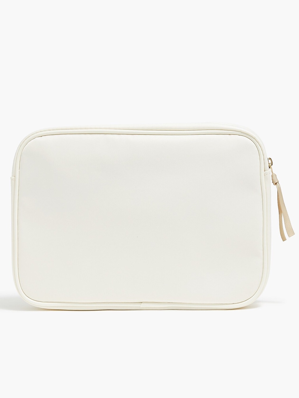 Nwt J.Crew Factory Large Ivory Customizable Travel Cosmetic Toiletry Pouch Bag